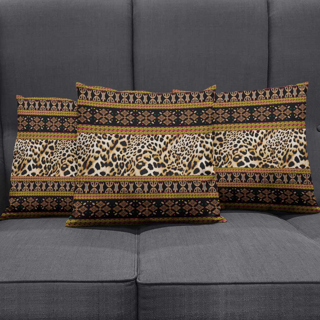 Cameroon Cheetah Toghu Pattern Pillow Cover