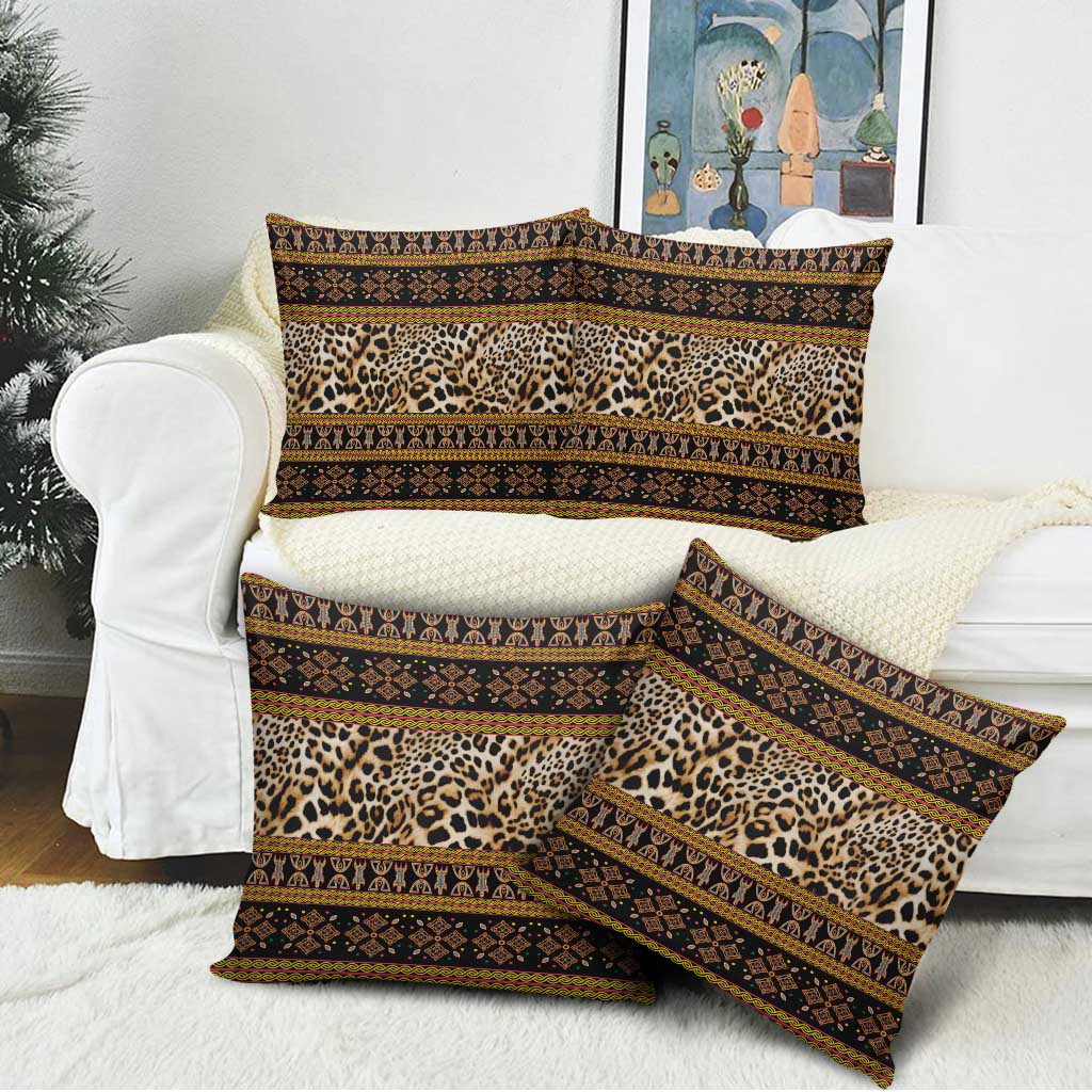 Cameroon Cheetah Toghu Pattern Pillow Cover