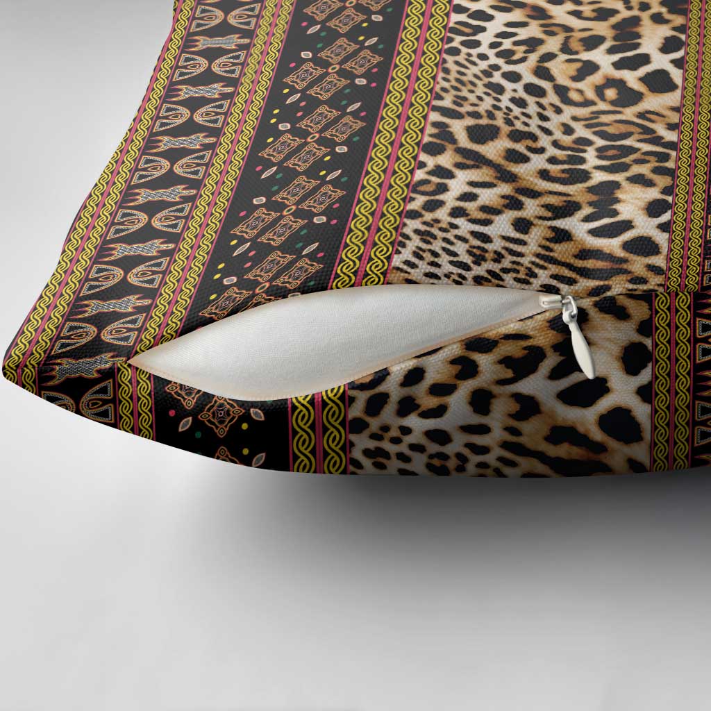Cameroon Cheetah Toghu Pattern Pillow Cover