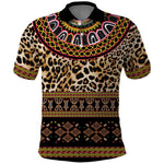 Cameroon Cheetah Toghu Pattern Polo Shirt