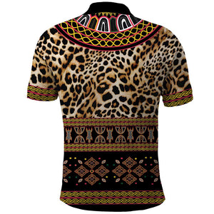 Cameroon Cheetah Toghu Pattern Polo Shirt