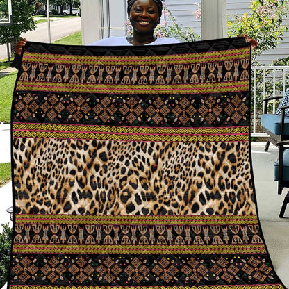 Cameroon Cheetah Toghu Pattern Quilt