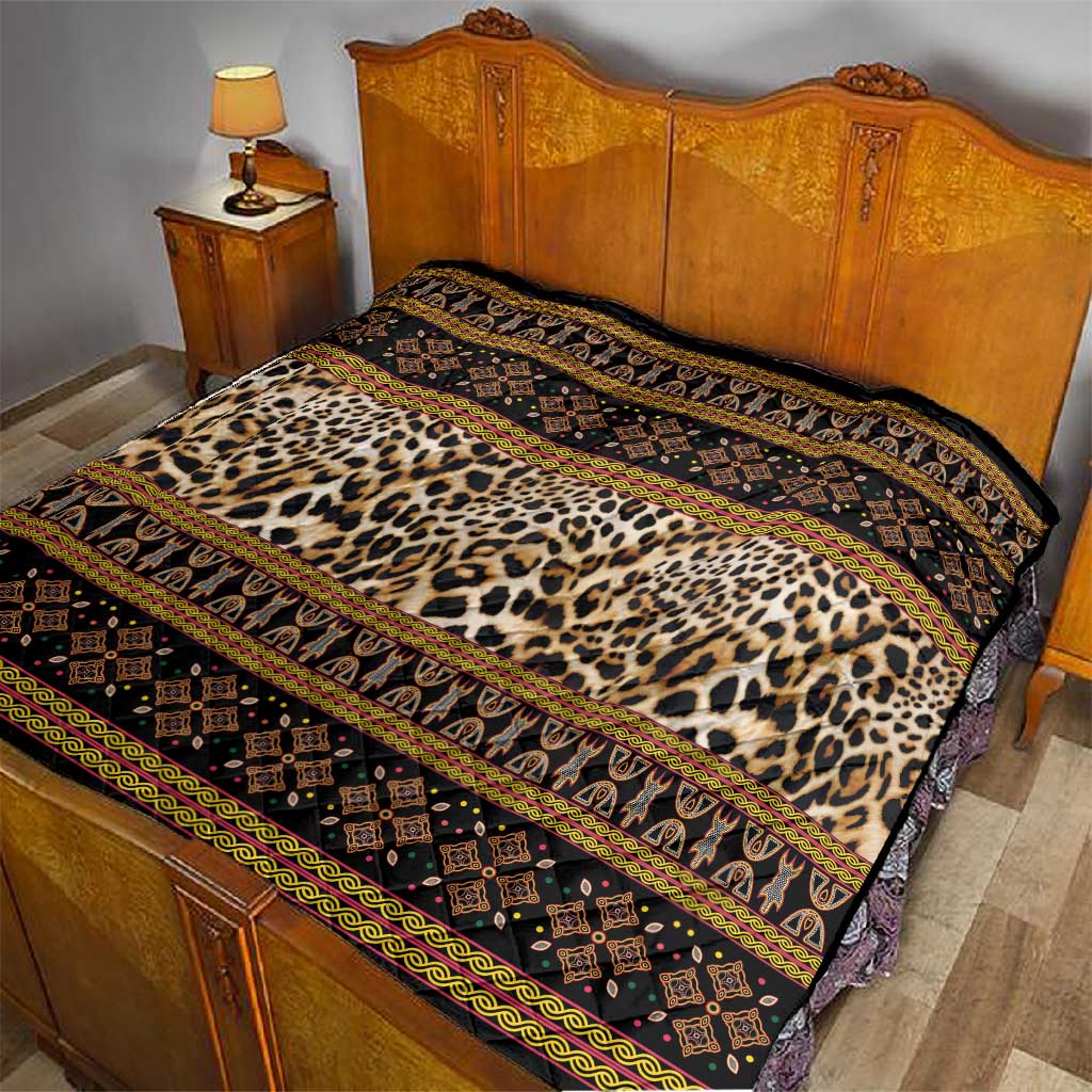 Cameroon Cheetah Toghu Pattern Quilt
