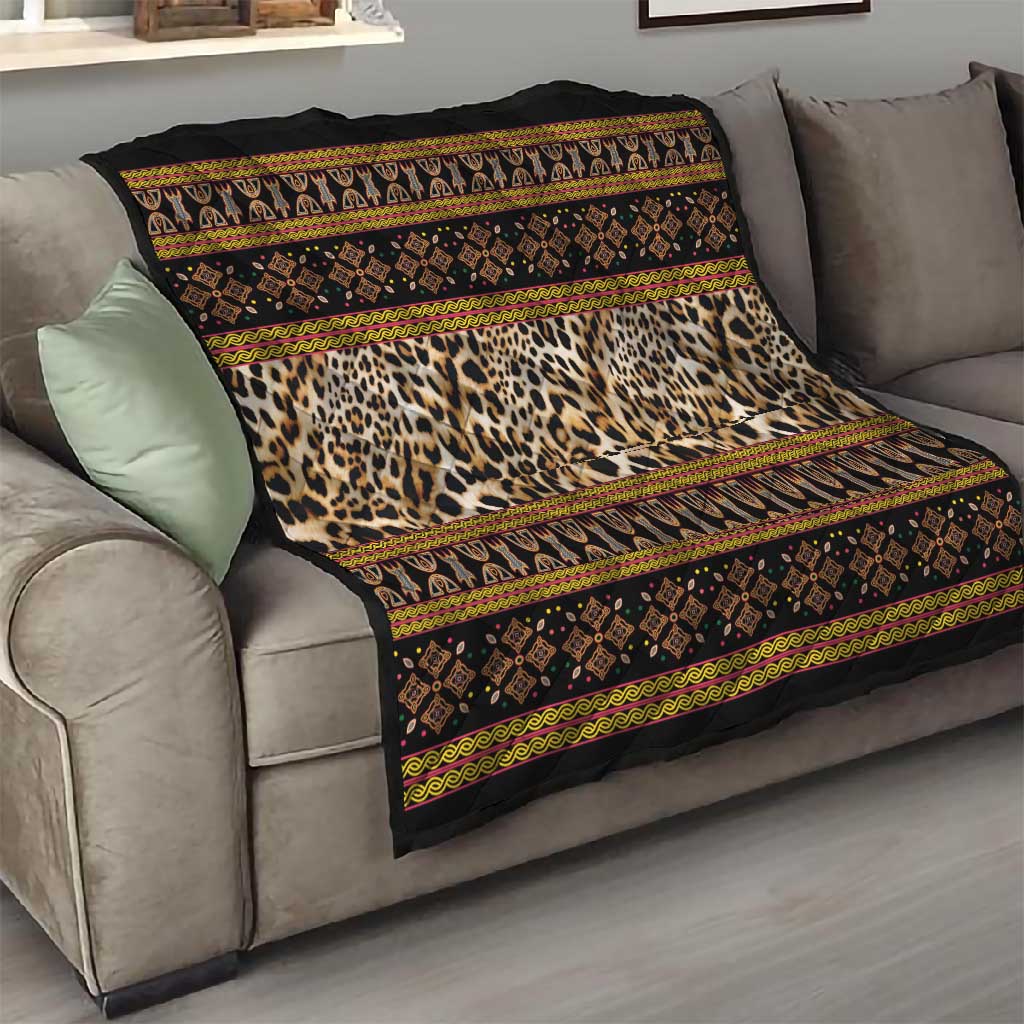 Cameroon Cheetah Toghu Pattern Quilt