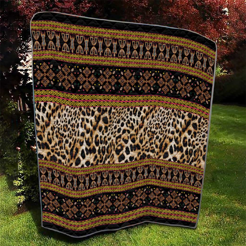 Cameroon Cheetah Toghu Pattern Quilt