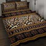 Cameroon Cheetah Toghu Pattern Quilt Bed Set