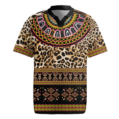Cameroon Cheetah Toghu Pattern Rugby Jersey
