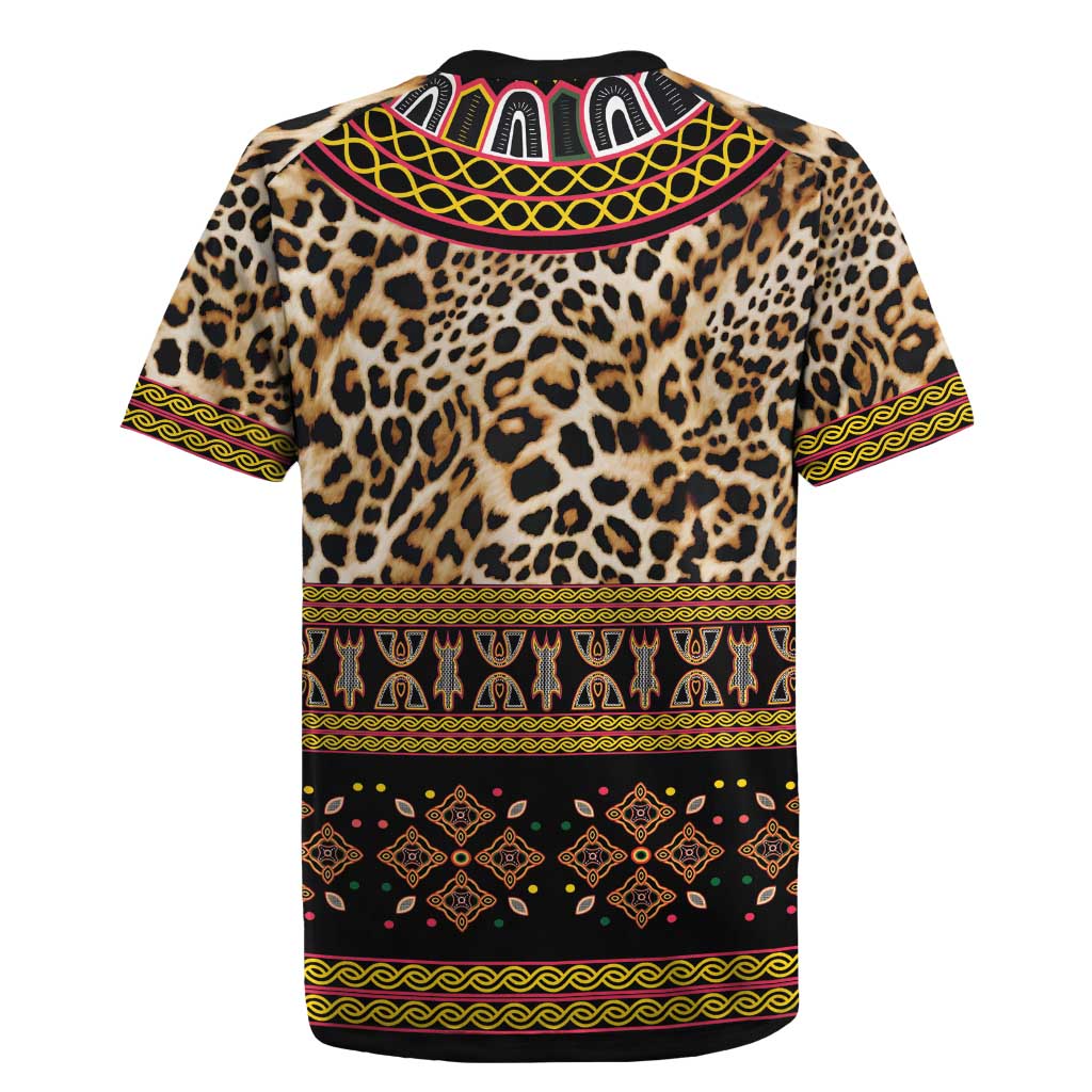 Cameroon Cheetah Toghu Pattern Rugby Jersey