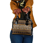Cameroon Cheetah Toghu Pattern Shoulder Handbag