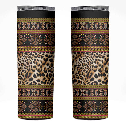 Cameroon Cheetah Toghu Pattern Skinny Tumbler