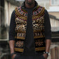 Cameroon Cheetah Toghu Pattern Sleeveless Puffer Jacket