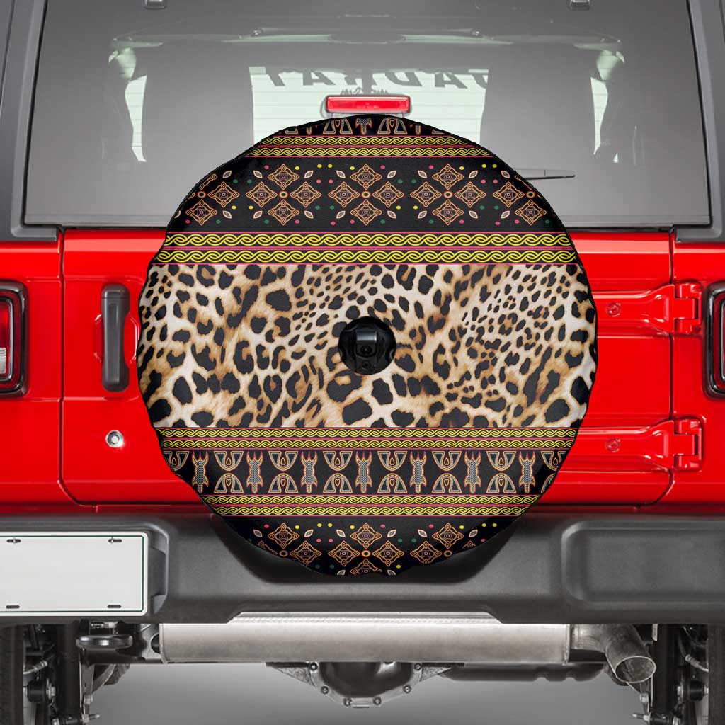 Cameroon Cheetah Toghu Pattern Spare Tire Cover