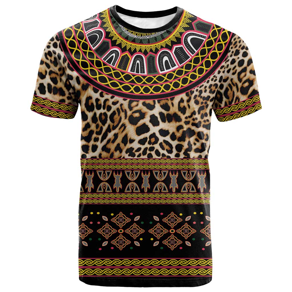 Cameroon Cheetah Toghu Pattern T shirt