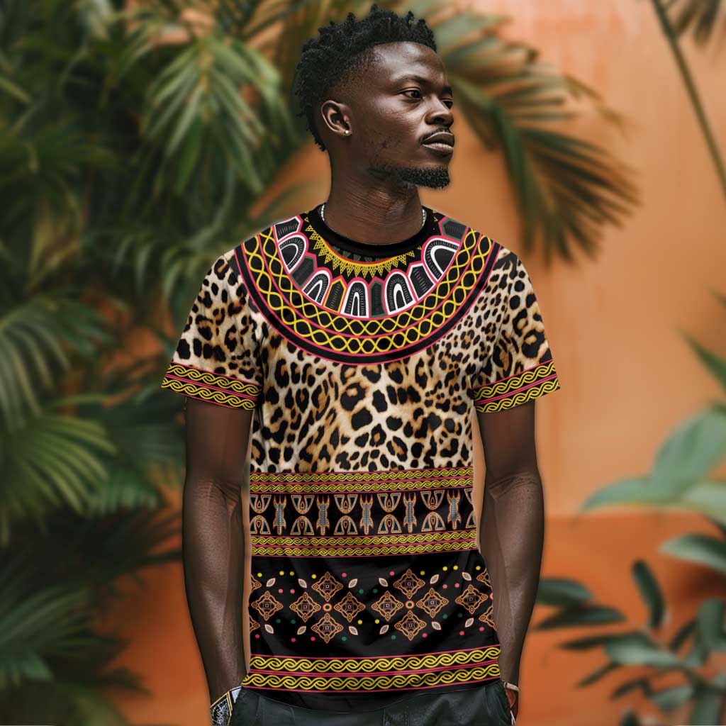 Cameroon Cheetah Toghu Pattern T shirt