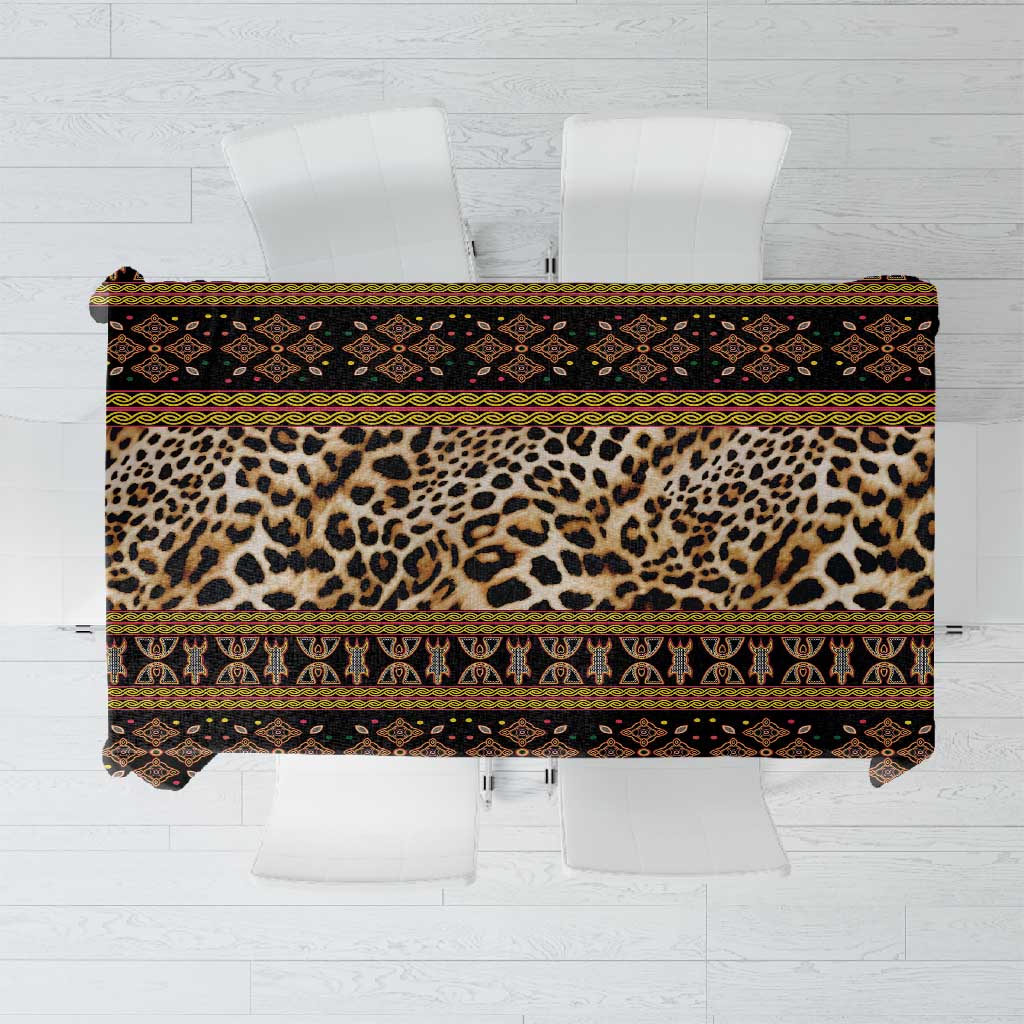 Cameroon Cheetah Toghu Pattern Tablecloth