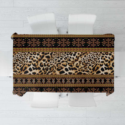 Cameroon Cheetah Toghu Pattern Tablecloth