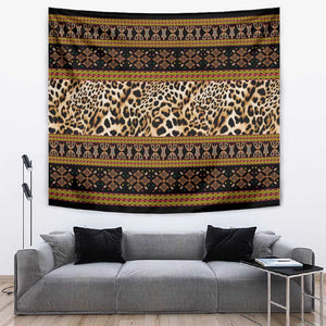 Cameroon Cheetah Toghu Pattern Tapestry