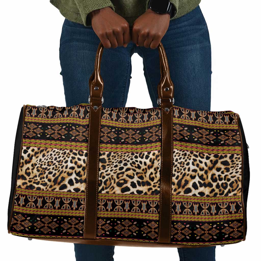 Cameroon Cheetah Toghu Pattern Travel Bag