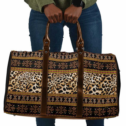 Cameroon Cheetah Toghu Pattern Travel Bag