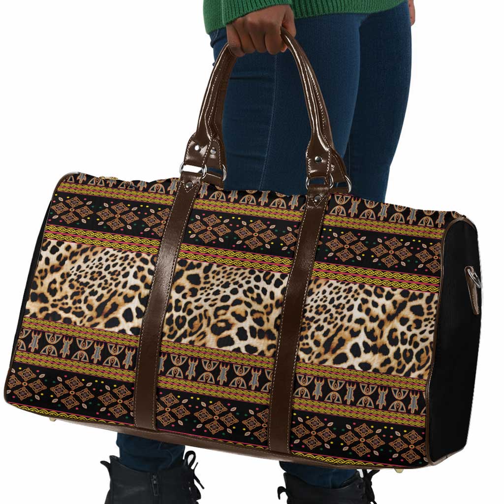 Cameroon Cheetah Toghu Pattern Travel Bag