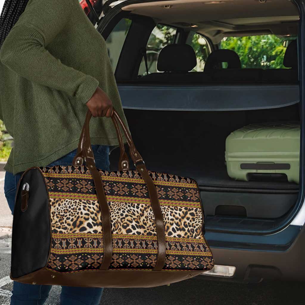 Cameroon Cheetah Toghu Pattern Travel Bag