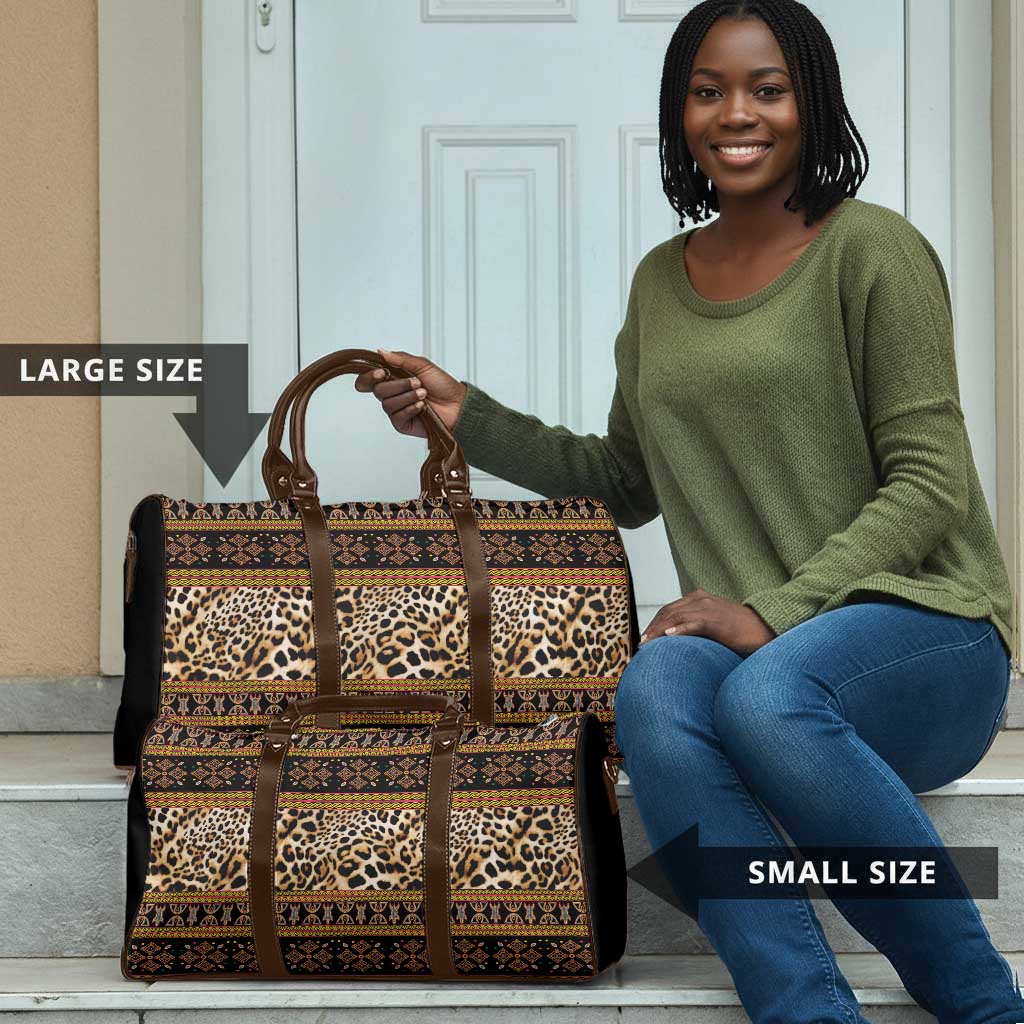 Cameroon Cheetah Toghu Pattern Travel Bag