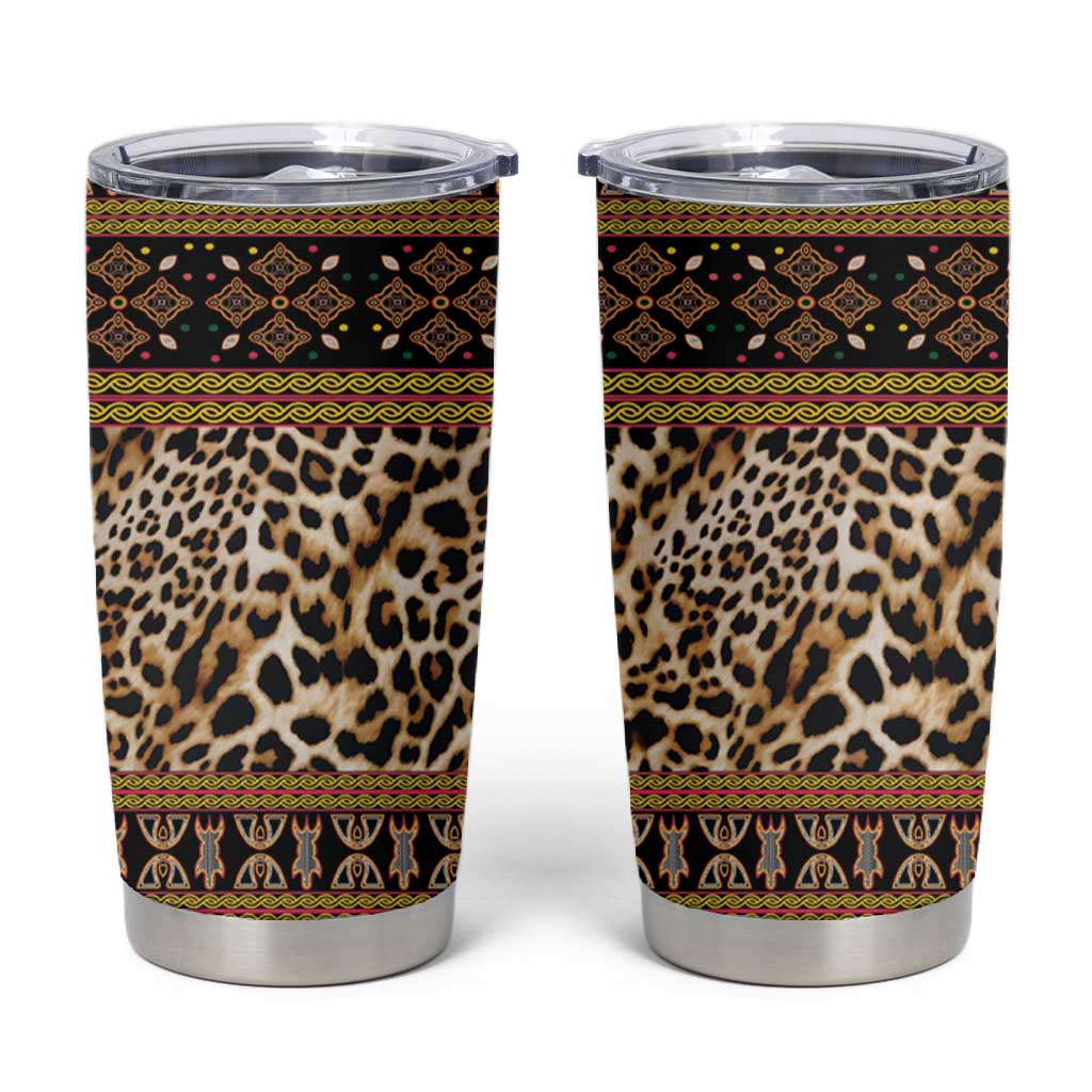 Cameroon Cheetah Toghu Pattern Tumbler Cup