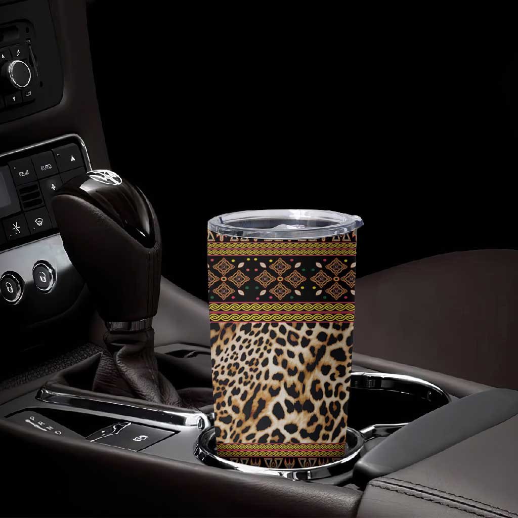 Cameroon Cheetah Toghu Pattern Tumbler Cup