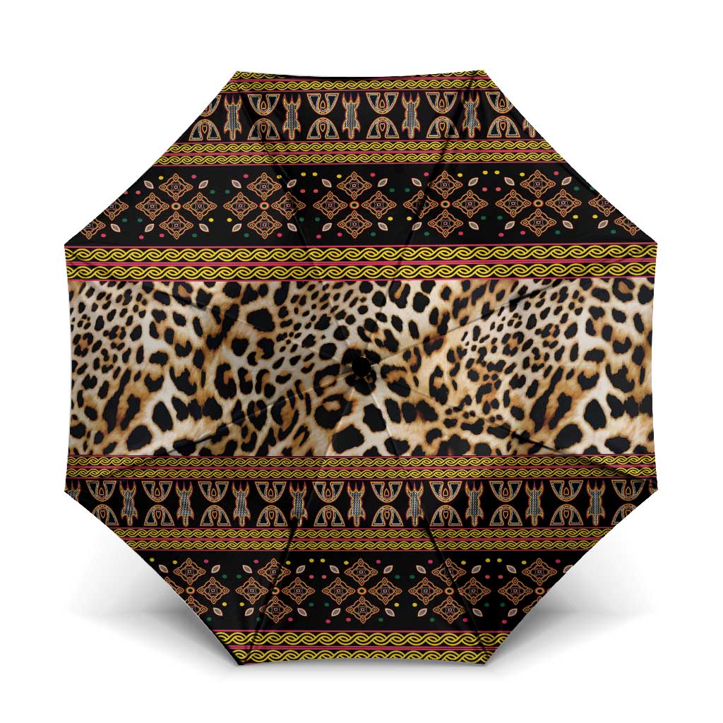 Cameroon Cheetah Toghu Pattern Umbrella