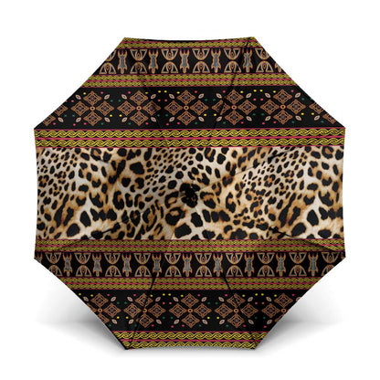 Cameroon Cheetah Toghu Pattern Umbrella
