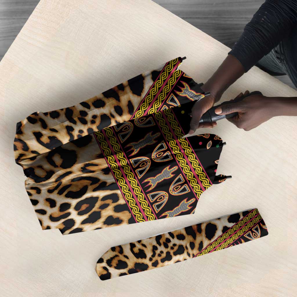 Cameroon Cheetah Toghu Pattern Umbrella