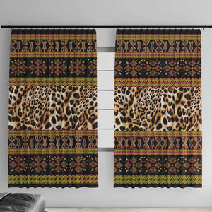 Cameroon Cheetah Toghu Pattern Window Curtain