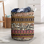 Cameroon Toghu Laundry Basket Wild Animal Skins Seamless Pattern