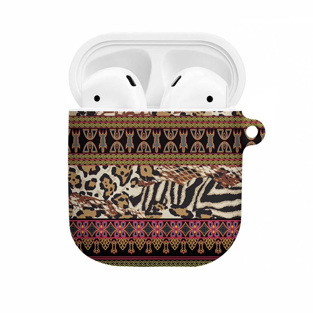 Cameroon Toghu AirPods Case Wild Animal Skins Seamless Pattern