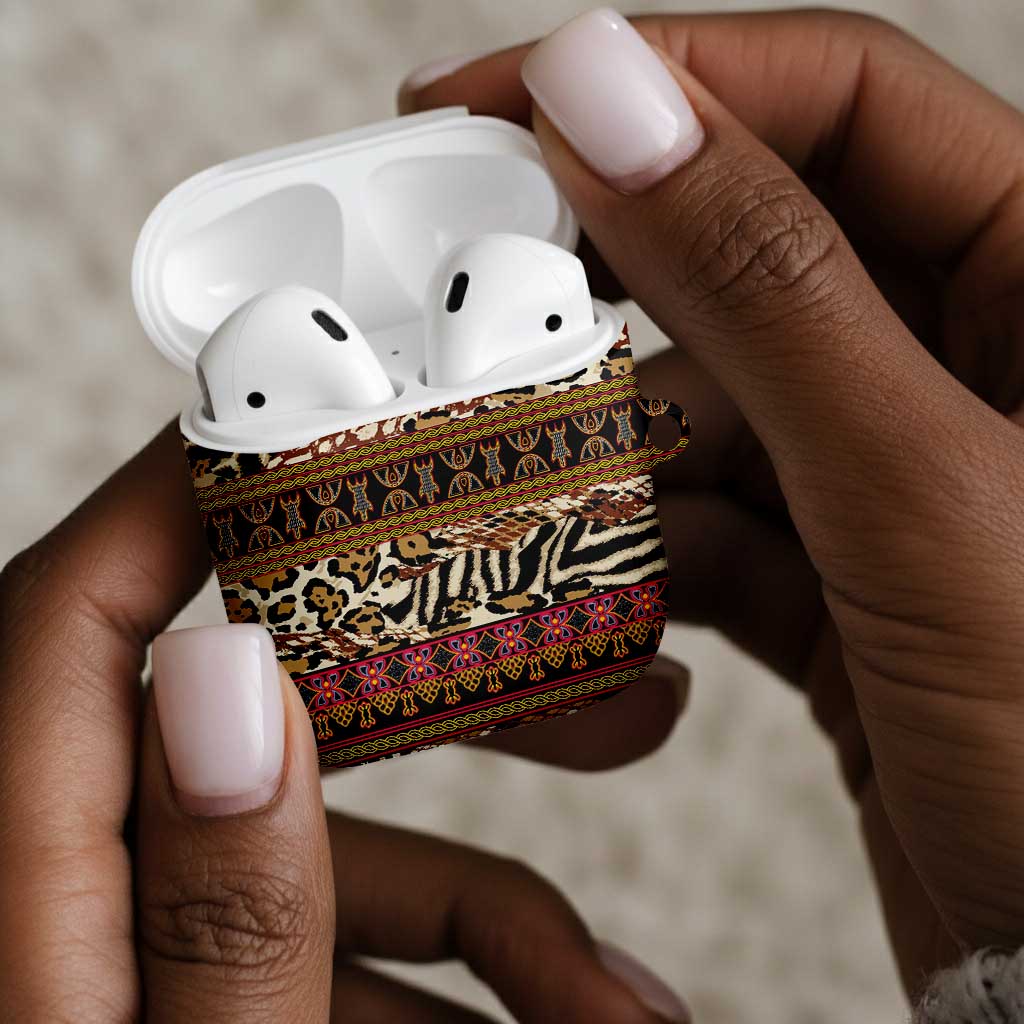 Cameroon Toghu AirPods Case Wild Animal Skins Seamless Pattern