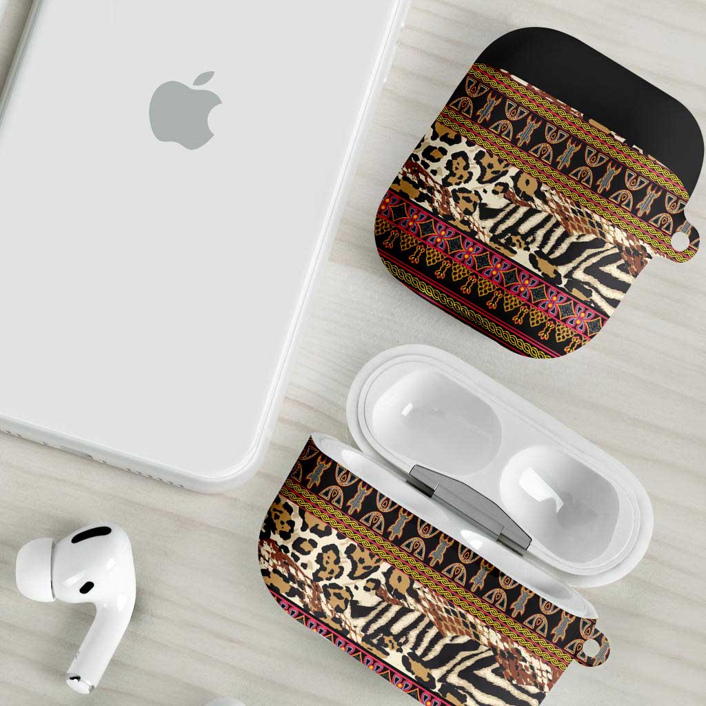 Cameroon Toghu AirPods Case Wild Animal Skins Seamless Pattern