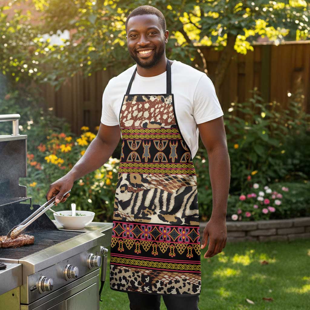 Cameroon Toghu Apron Wild Animal Skins Seamless Pattern
