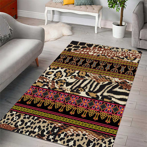 Cameroon Toghu Area Rug Wild Animal Skins Seamless Pattern