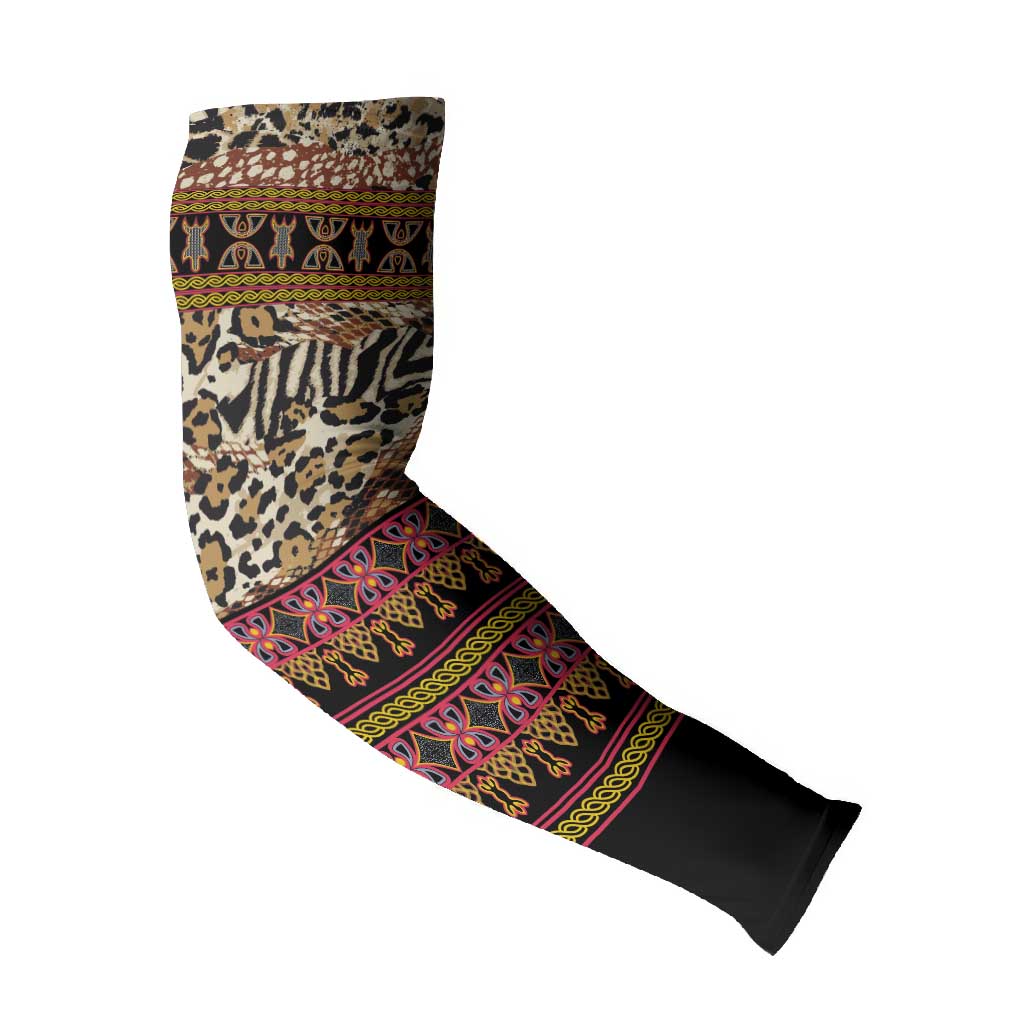 Cameroon Toghu Arm Sleeves Wild Animal Skins Seamless Pattern