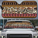 Cameroon Toghu Auto Sun Shade Wild Animal Skins Seamless Pattern