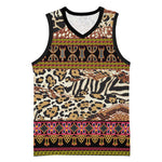 Cameroon Toghu Basketball Jersey Wild Animal Skins Seamless Pattern