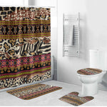 Cameroon Toghu Bathroom Set Wild Animal Skins Seamless Pattern