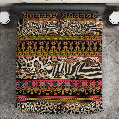 Cameroon Toghu Bedding Set Wild Animal Skins Seamless Pattern