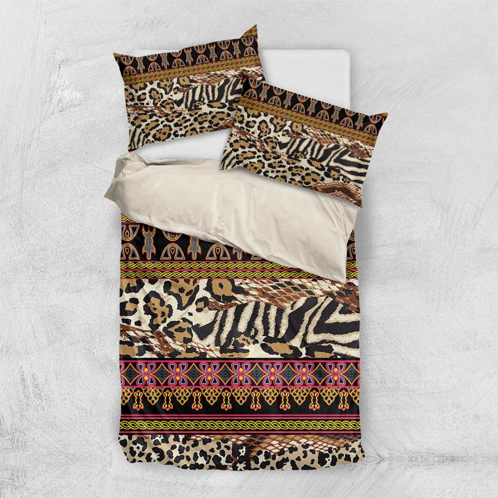 Cameroon Toghu Bedding Set Wild Animal Skins Seamless Pattern