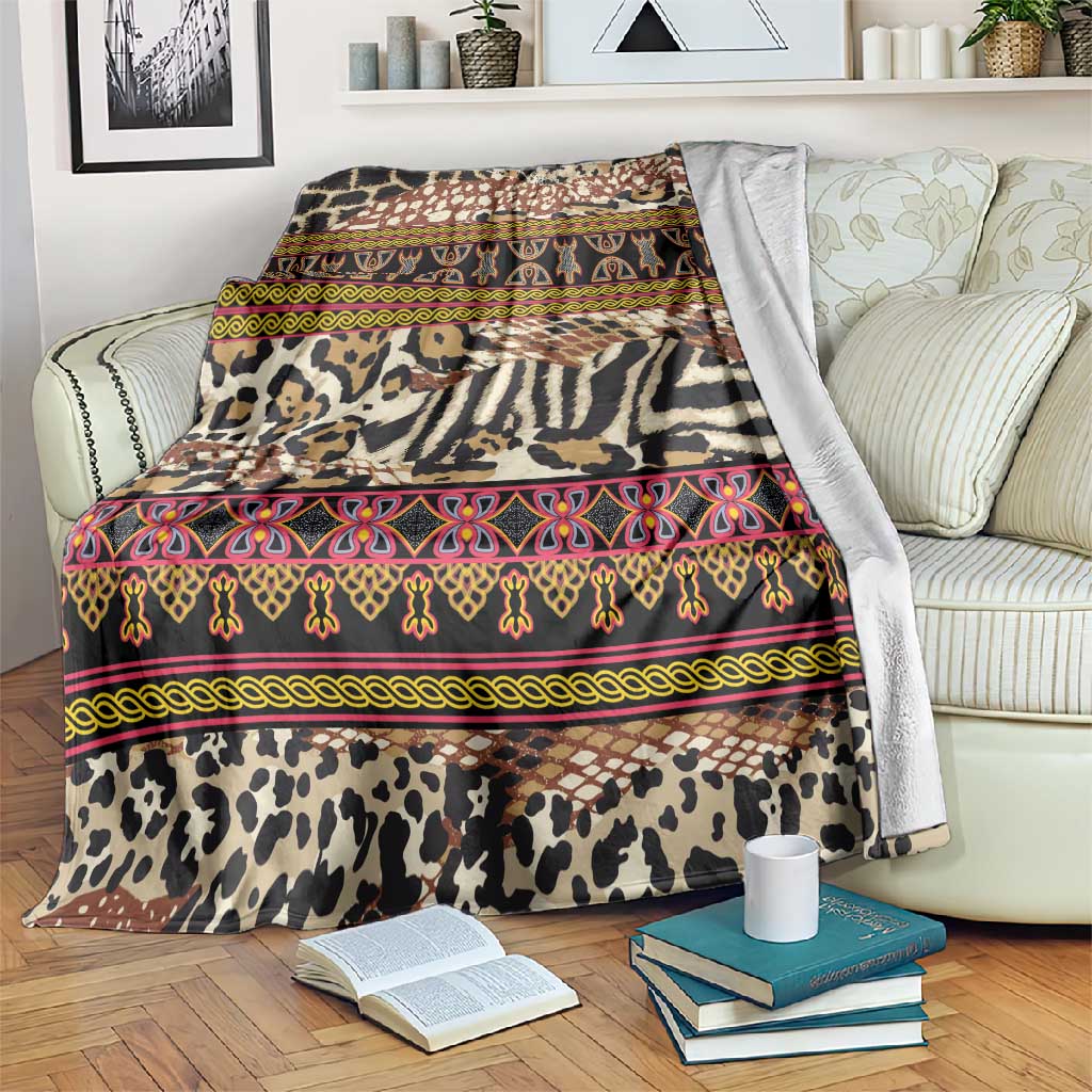 Cameroon Toghu Blanket Wild Animal Skins Seamless Pattern