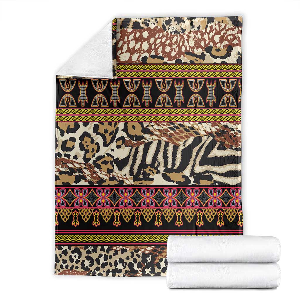 Cameroon Toghu Blanket Wild Animal Skins Seamless Pattern