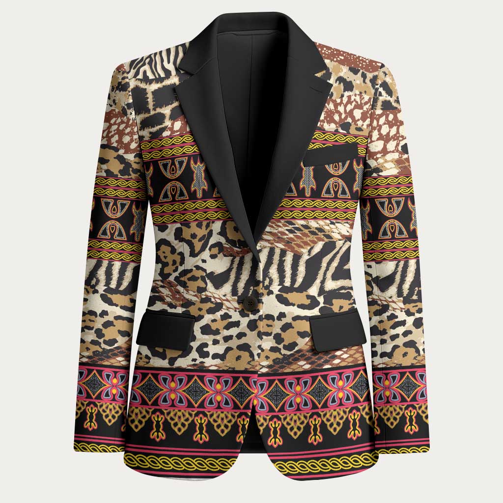 Cameroon Toghu Blazer Wild Animal Skins Seamless Pattern