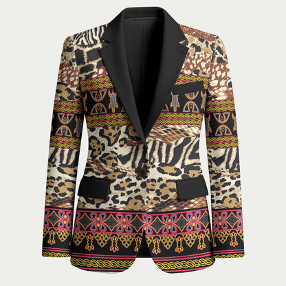 Cameroon Toghu Blazer Wild Animal Skins Seamless Pattern