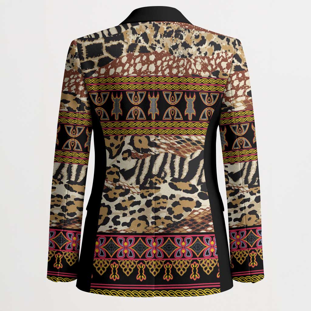 Cameroon Toghu Blazer Wild Animal Skins Seamless Pattern