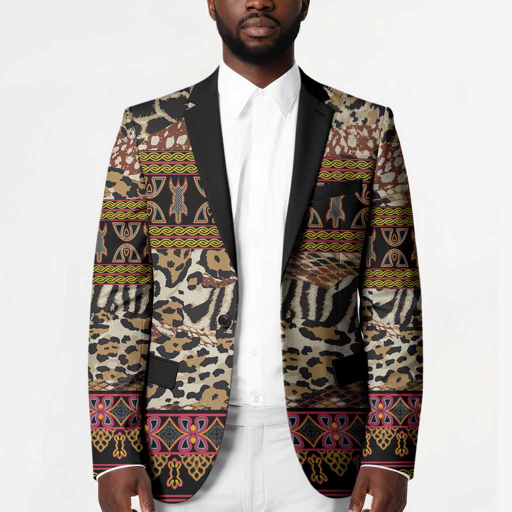 Cameroon Toghu Blazer Wild Animal Skins Seamless Pattern